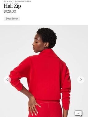 SPANX Red Half-Zip Women's Top